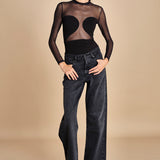 body manica lunga con trasparenze ALL NIGHTER BLACK undress code 