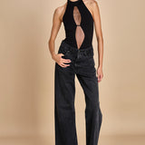 body senza maniche con tulle centrale JOLIE BLACK undress code 