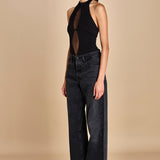 body senza maniche con tulle centrale JOLIE BLACK undress code 