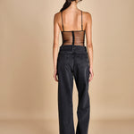 LUNA BODYSUIT body con spalline arricciate davanti e tulle sul retro LUNA BLACK undress code 