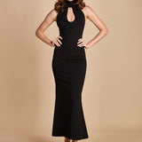 abito lungo con scollo americana MY TYPE BLACK undress code 