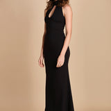 abito lungo con scollo americana MY TYPE BLACK undress code 