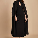 abito lungo con scollo americana MY TYPE BLACK undress code 