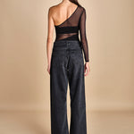 body monospalla in jersey e tulle SEX AND THE CITY BLACK undress code 