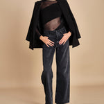 body manica lunga con banda obliqua STARSTRUCK BLACK undress code 