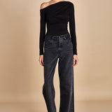 body in jersey con scollo asimmetrico SWEETEST THING BLACK undress code 