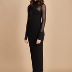 abito manica lunga con trasparenze UPTOWN BLACK undress code 