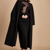 abito manica lunga con trasparenze UPTOWN BLACK undress code 