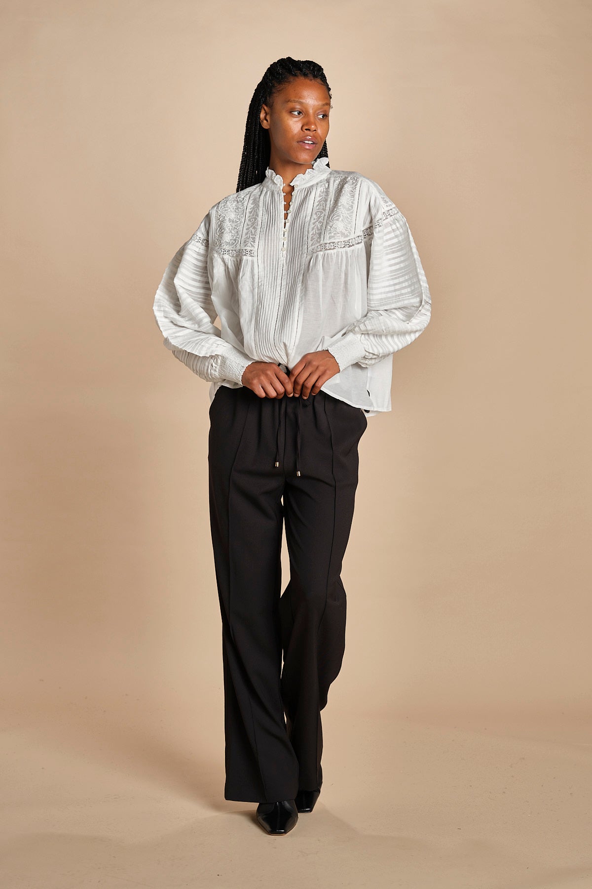 camicia con bottoncini e nervature DAHLIA 2HVA27-V09771 BLANC vanessa bruno 
