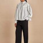 camicia con bottoncini e nervature DAHLIA 2HVA27-V09771 BLANC vanessa bruno 