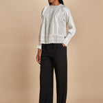 camicia con nervature e ricami FLORITA 2HVA27-V09831 BLANC vanessa bruno 