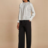 camicia con nervature e ricami FLORITA 2HVA27-V09831 BLANC vanessa bruno 