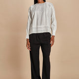 camicia con nervature e ricami FLORITA 2HVA27-V09831 BLANC vanessa bruno 
