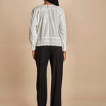 camicia con nervature e ricami FLORITA 2HVA27-V09831 BLANC vanessa bruno 