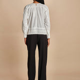 camicia con nervature e ricami FLORITA 2HVA27-V09831 BLANC vanessa bruno 