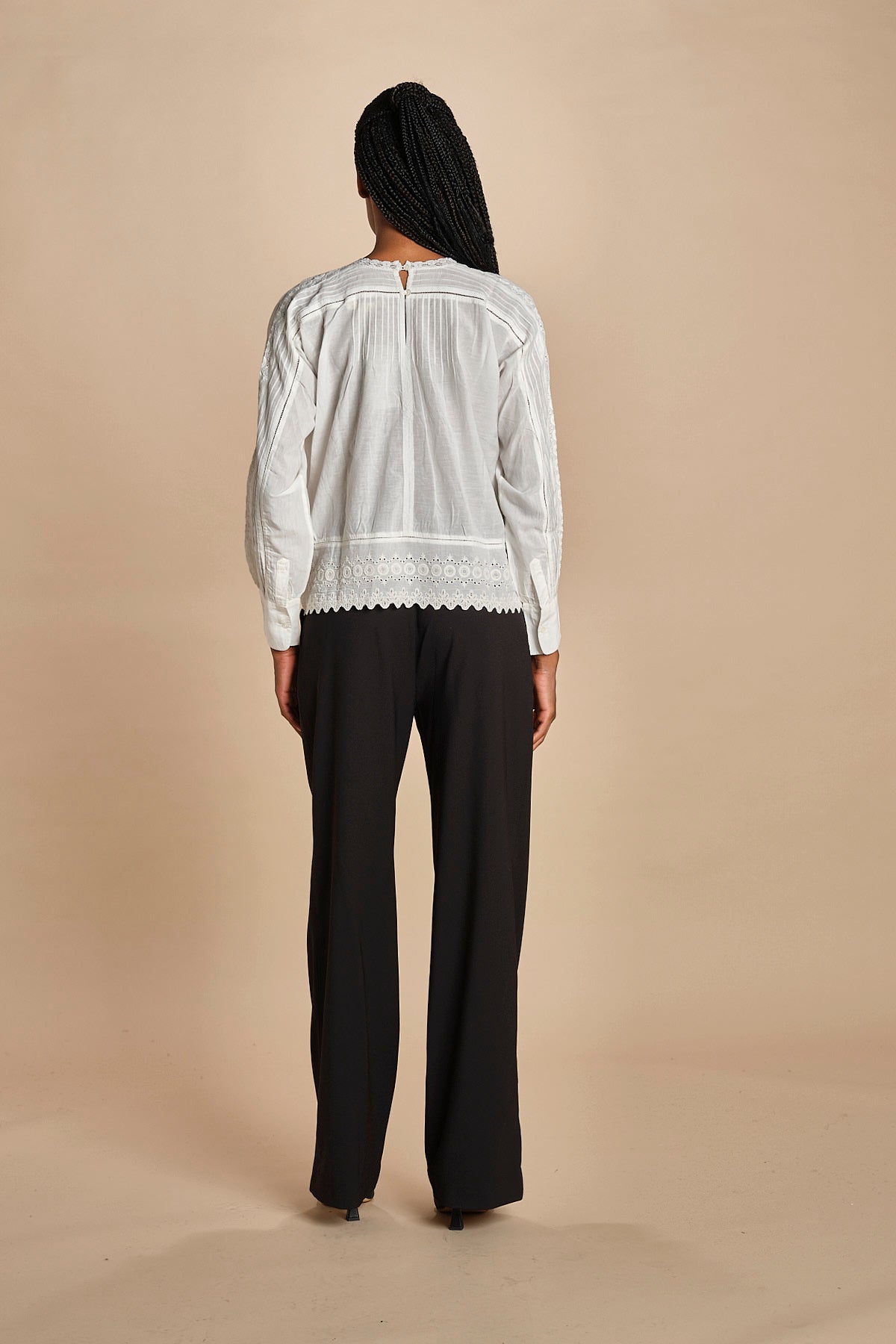 camicia con nervature e ricami FLORITA 2HVA27-V09831 BLANC vanessa bruno 