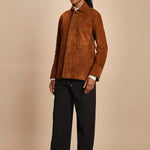 camicia in camoscio FLORYS 2HVH22-V02727 CHOCOLAT vanessa bruno 
