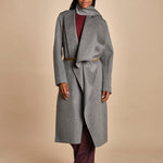 cappotto double con sciarpa VALERAN 3HVA36-V01001 GRIS CHINE vanessa bruno 