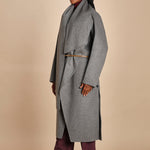 cappotto double con sciarpa VALERAN 3HVA36-V01001 GRIS CHINE vanessa bruno 