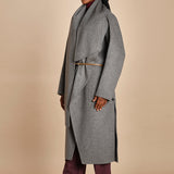 cappotto double con sciarpa VALERAN 3HVA36-V01001 GRIS CHINE vanessa bruno 
