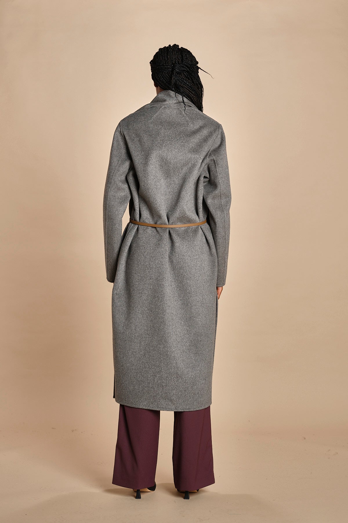 cappotto double con sciarpa VALERAN 3HVA36-V01001 GRIS CHINE vanessa bruno 