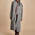 cappotto double con sciarpa VALERAN 3HVA36-V01001 GRIS CHINE vanessa bruno 