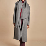 cappotto double con sciarpa VALERAN 3HVA36-V01001 GRIS CHINE vanessa bruno 