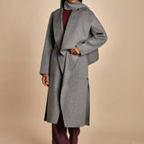 cappotto double con sciarpa VALERAN 3HVA36-V01001 GRIS CHINE vanessa bruno 