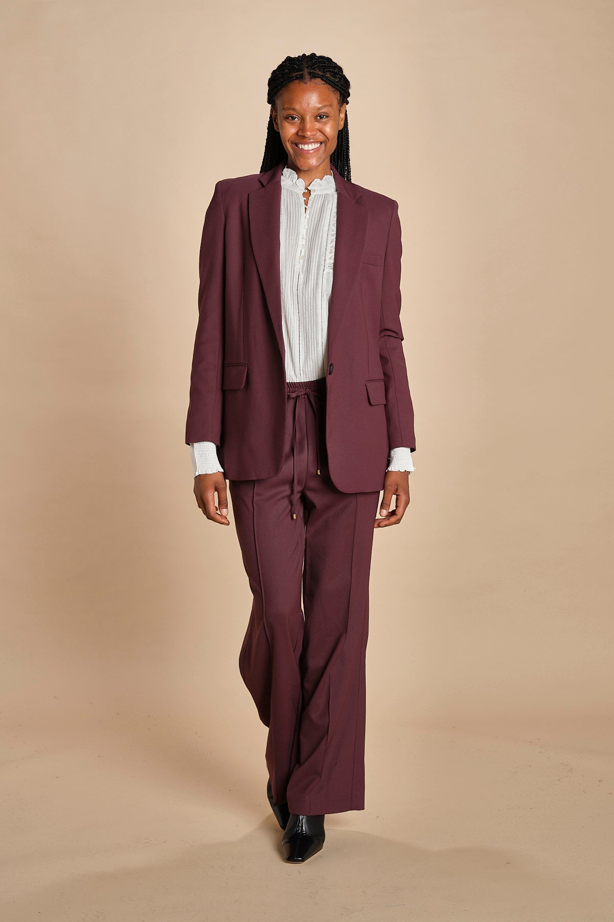 giacca un bottone tela lana TILIA 5EVA01-V02301 BORDEAUX vanessa bruno 