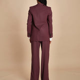 giacca un bottone tela lana TILIA 5EVA01-V02301 BORDEAUX vanessa bruno 