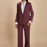 giacca un bottone tela lana TILIA 5EVA01-V02301 BORDEAUX vanessa bruno 