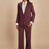 giacca un bottone tela lana TILIA 5EVA01-V02301 BORDEAUX vanessa bruno 