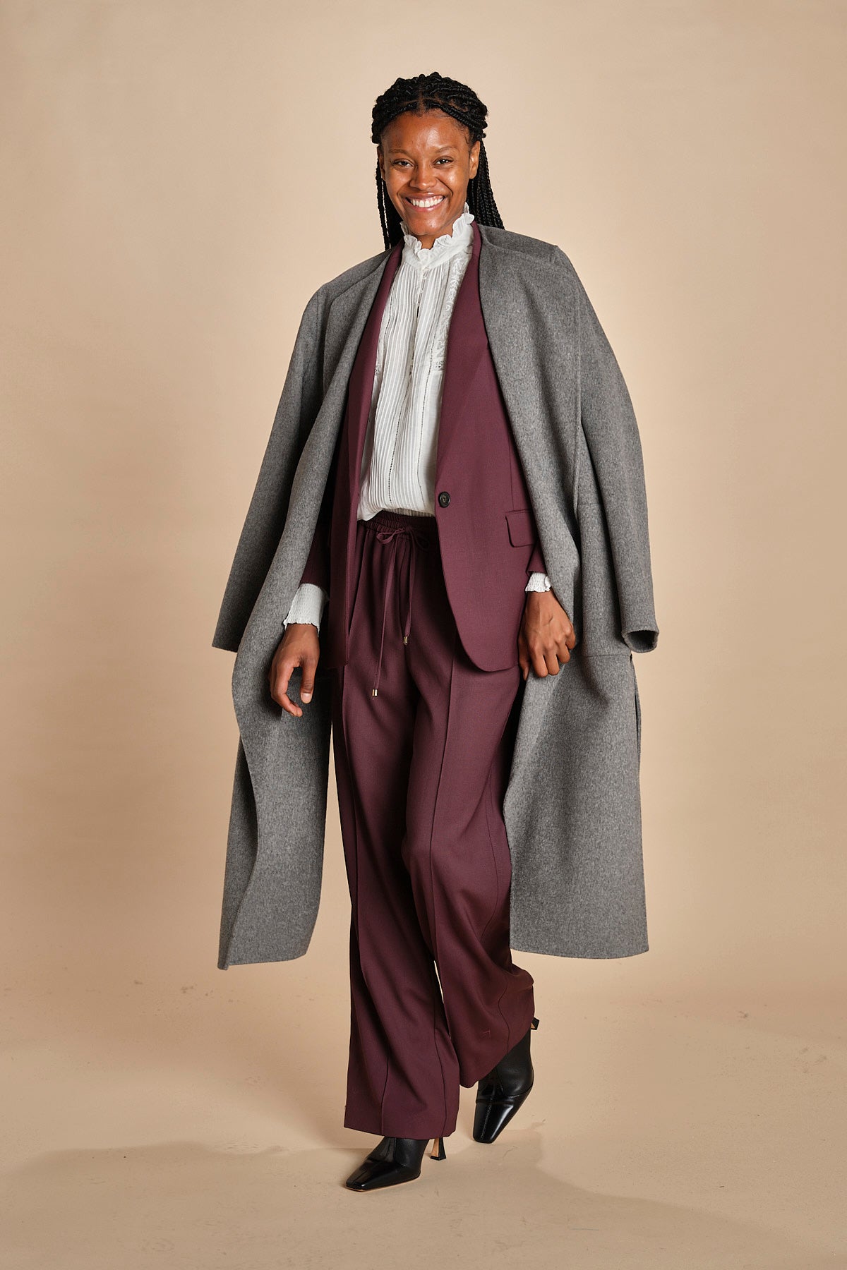 giacca un bottone tela lana TILIA 5EVA01-V02301 BORDEAUX vanessa bruno 