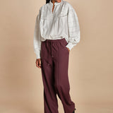 pantalone con coulisse in tela lana CLIFF 5EVA01-V04013 BORDEAUX vanessa bruno 