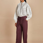 pantalone con coulisse in tela lana CLIFF 5EVA01-V04013 BORDEAUX vanessa bruno 
