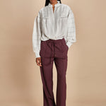 pantalone con coulisse in tela lana CLIFF 5EVA01-V04013 BORDEAUX vanessa bruno 