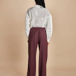 pantalone con coulisse in tela lana CLIFF 5EVA01-V04013 BORDEAUX vanessa bruno 