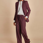 pantalone con coulisse in tela lana CLIFF 5EVA01-V04013 BORDEAUX vanessa bruno 