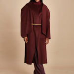 cappotto double con sciarpa VALERAN 5HA28-V01001 BORDEAUX vanessa bruno 