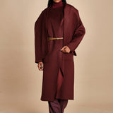 cappotto double con sciarpa VALERAN 5HA28-V01001 BORDEAUX vanessa bruno 
