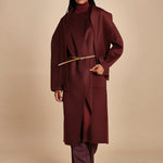 cappotto double con sciarpa VALERAN 5HA28-V01001 BORDEAUX vanessa bruno 