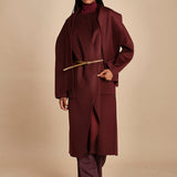 cappotto double con sciarpa VALERAN 5HA28-V01001 BORDEAUX vanessa bruno 