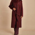 cappotto double con sciarpa VALERAN 5HA28-V01001 BORDEAUX vanessa bruno 