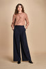 pantalone con pinces tela lana