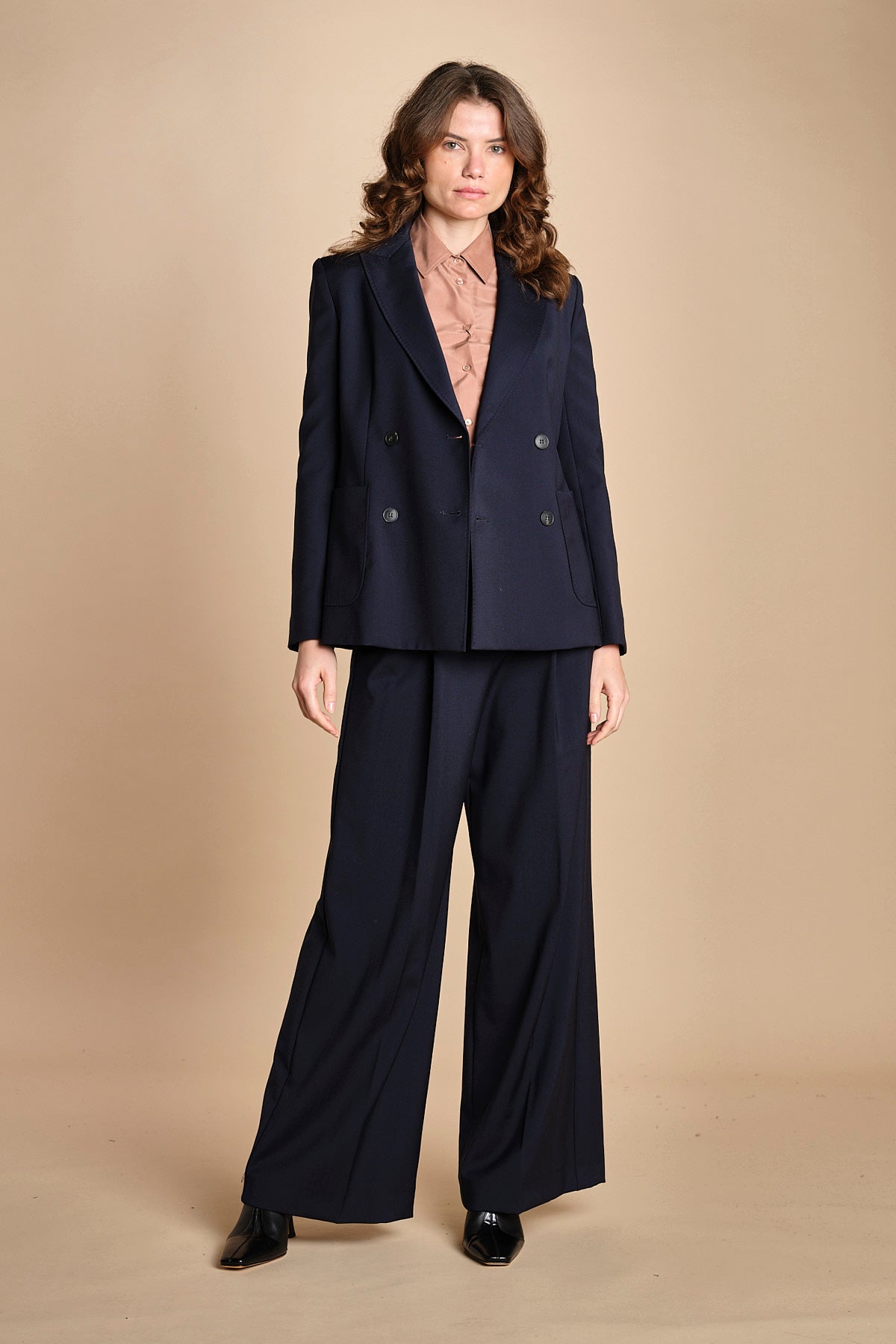 pantalone con pinces tela lana ADELFI 2525136072600 001 weekend maxmara 