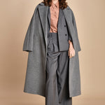 pantalone con pinces tela lana ADELFI 2525136072600 GRIGIO weekend maxmara 