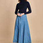 gonna lunga in denim OPUNZIA  2525106016600 002 weekend maxmara 