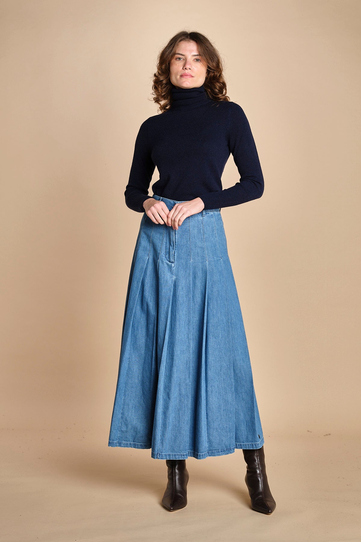 gonna lunga in denim OPUNZIA  2525106016600 002 weekend maxmara 