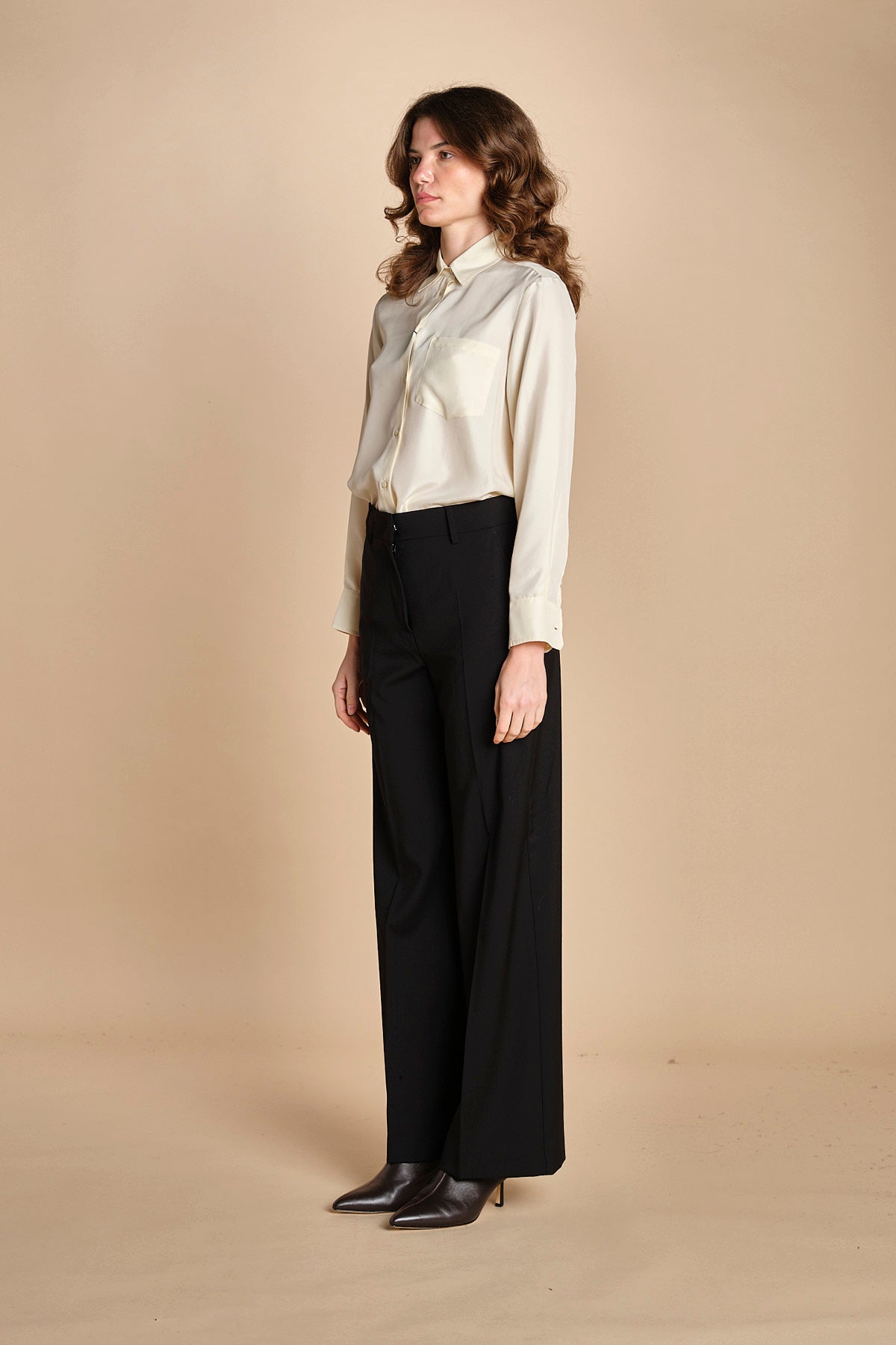 pantalone palazzo fresco lana VISIVO 2525136031600 GRIGIO weekend maxmara 