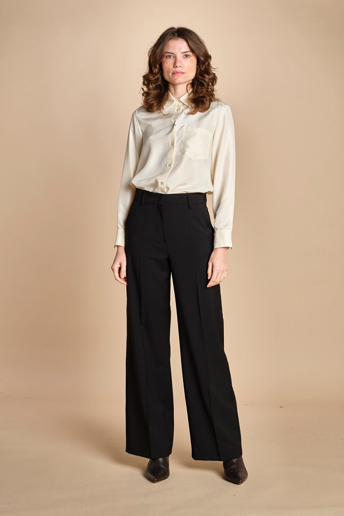 pantalone palazzo fresco lana VISIVO 2525136031600 GRIGIO weekend maxmara 